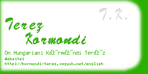 terez kormondi business card