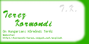 terez kormondi business card